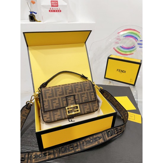 FENDI BAGUETTE JACQUARD FF FABRIC BAG