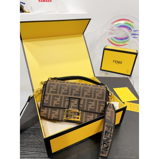 FENDI BAGUETTE JACQUARD FF FABRIC BAG