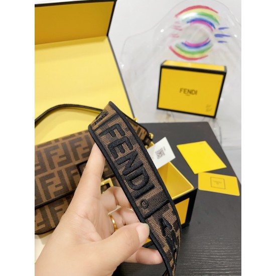 FENDI BAGUETTE JACQUARD FF FABRIC BAG