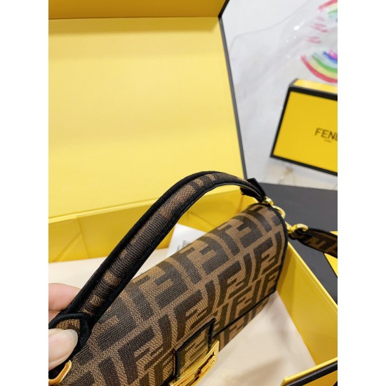 FENDI BAGUETTE JACQUARD FF FABRIC BAG