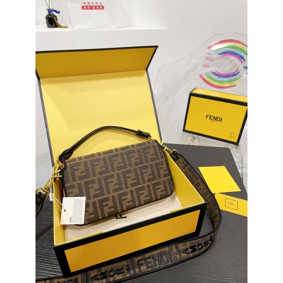 FENDI BAGUETTE JACQUARD FF FABRIC BAG