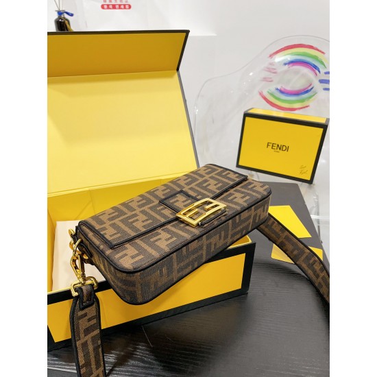 FENDI BAGUETTE JACQUARD FF FABRIC BAG