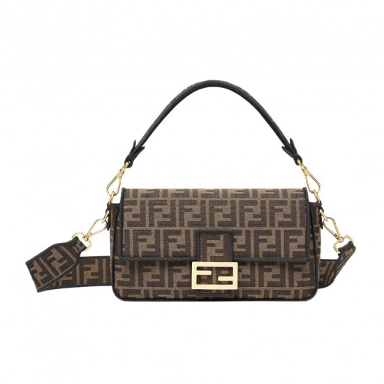 FENDI BAGUETTE JACQUARD FF FABRIC BAG