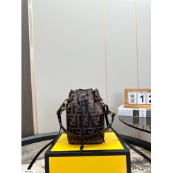 FENDI MON TRESOR BROWN LEATHER MINI BAG