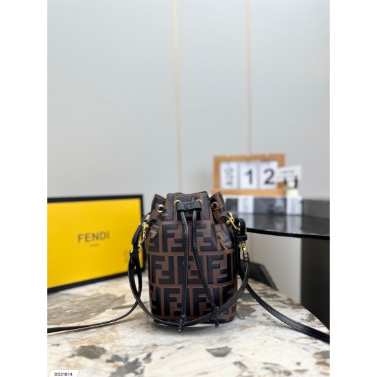 FENDI MON TRESOR BROWN LEATHER MINI BAG