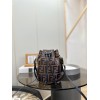 FENDI MON TRESOR BROWN LEATHER MINI BAG