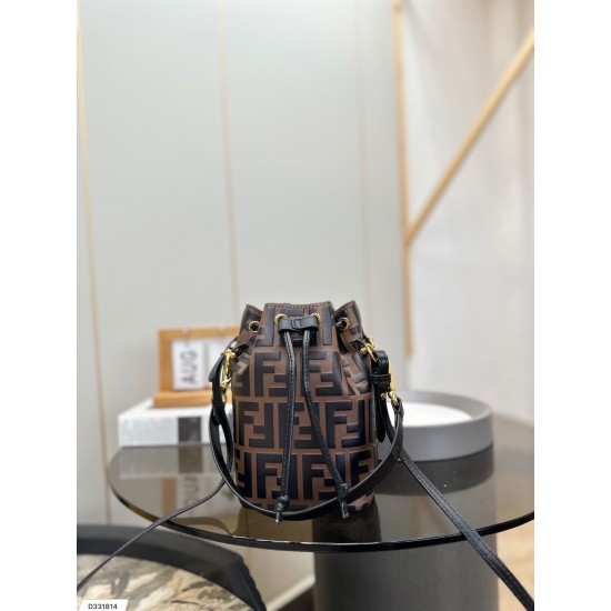 FENDI MON TRESOR BROWN LEATHER MINI BAG