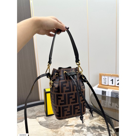 FENDI MON TRESOR BROWN LEATHER MINI BAG