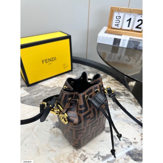 FENDI MON TRESOR BROWN LEATHER MINI BAG