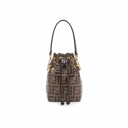 FENDI MON TRESOR BROWN LEATHER MINI BAG