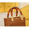 FENDI MINI SUNSHINE SHOPPER BROWN LEATHER MINI-BAG