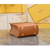 FENDI MINI SUNSHINE SHOPPER BROWN LEATHER MINI-BAG