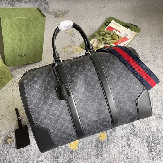 GUCCI GG BLACK CARRY-ON DUFFLE