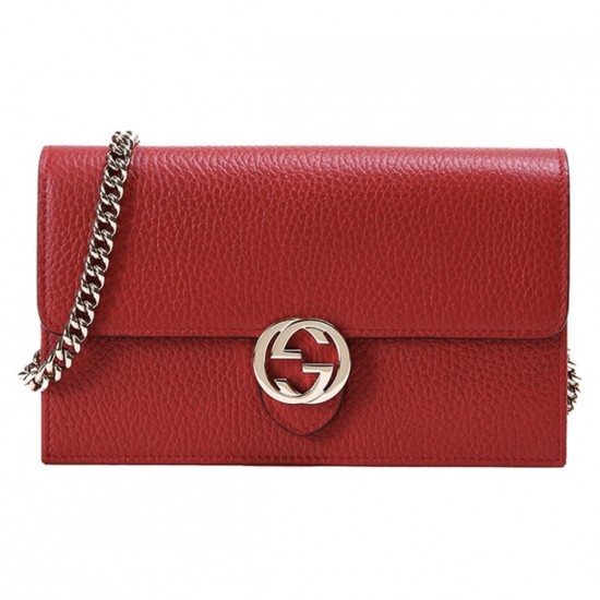 GUCCI INTERLOCKING G CHAIN WALLET SHOULDER BAG