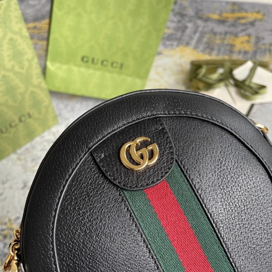 GUCCI OPHIDIA MINI GG ROUND SHOULDER BAG