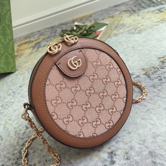 GUCCI OPHIDIA MINI GG ROUND SHOULDER BAG