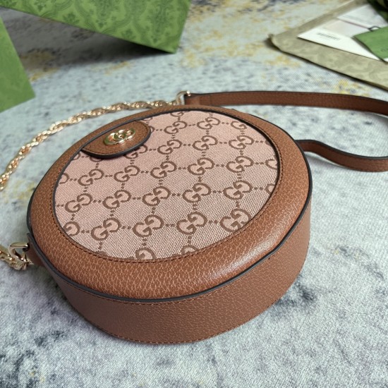 GUCCI OPHIDIA MINI GG ROUND SHOULDER BAG