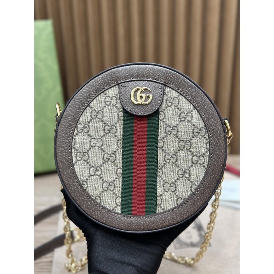 GUCCI OPHIDIA MINI GG ROUND SHOULDER BAG