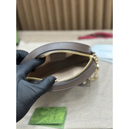 GUCCI OPHIDIA MINI GG ROUND SHOULDER BAG