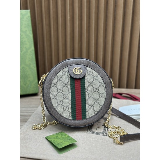 GUCCI OPHIDIA MINI GG ROUND SHOULDER BAG