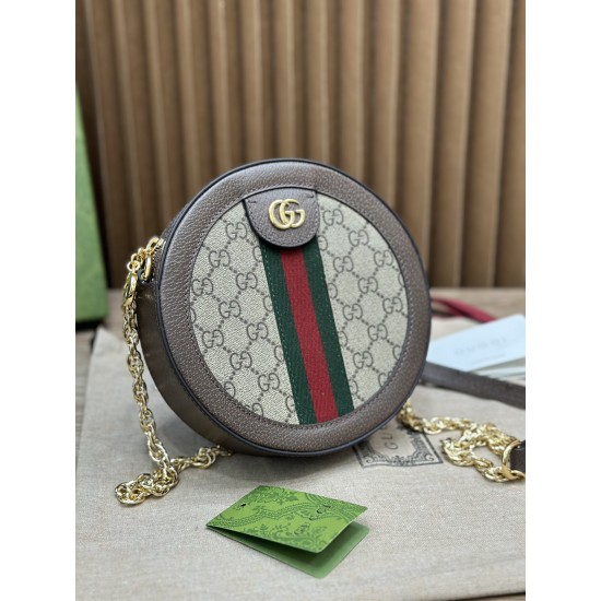 GUCCI OPHIDIA MINI GG ROUND SHOULDER BAG