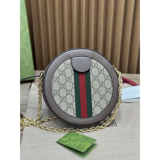 GUCCI OPHIDIA MINI GG ROUND SHOULDER BAG