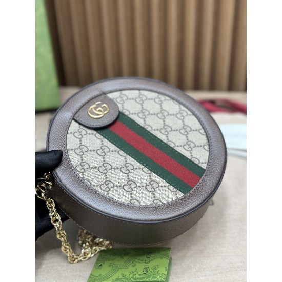 GUCCI OPHIDIA MINI GG ROUND SHOULDER BAG