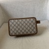 GUCCI BUSINESS CLUTCH BAG POUCH CANVAS GUCCISIMA BEIGE