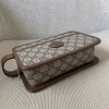 GUCCI BUSINESS CLUTCH BAG POUCH CANVAS GUCCISIMA BEIGE