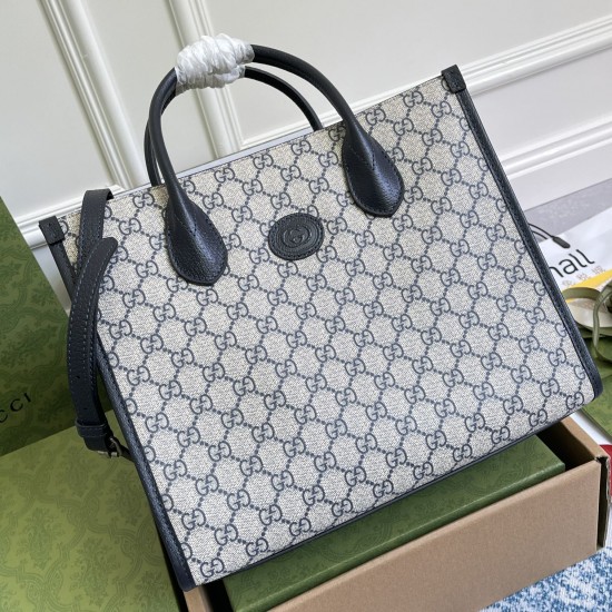 GUCCI SMALL TOTE BAG WITH INTERLOCKING G