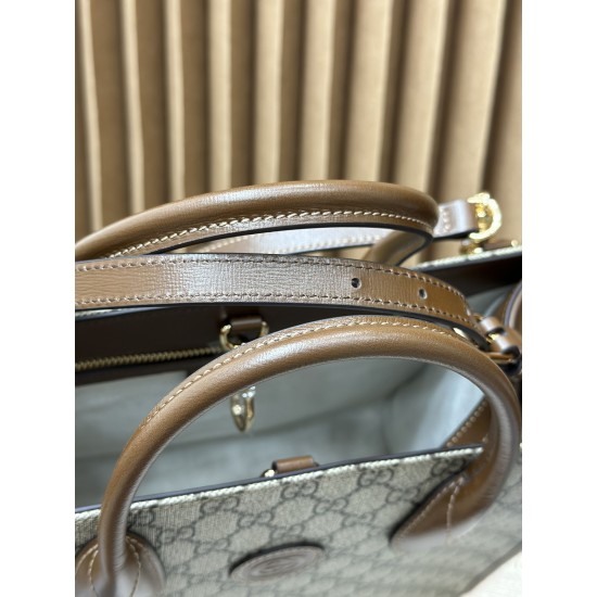 GUCCI SMALL TOTE BAG WITH INTERLOCKING G