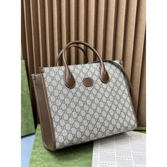 GUCCI SMALL TOTE BAG WITH INTERLOCKING G