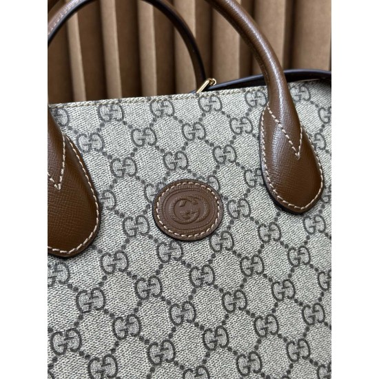 GUCCI SMALL TOTE BAG WITH INTERLOCKING G