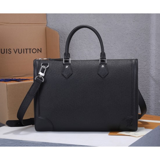 LV SLIM BRIEFCASE TAIGA LEATHER