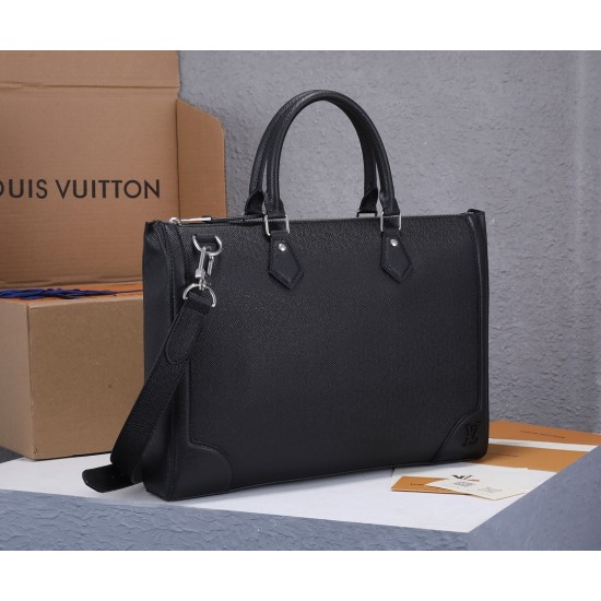 LV SLIM BRIEFCASE TAIGA LEATHER