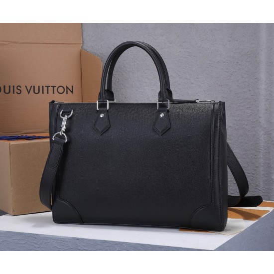 LV SLIM BRIEFCASE TAIGA LEATHER