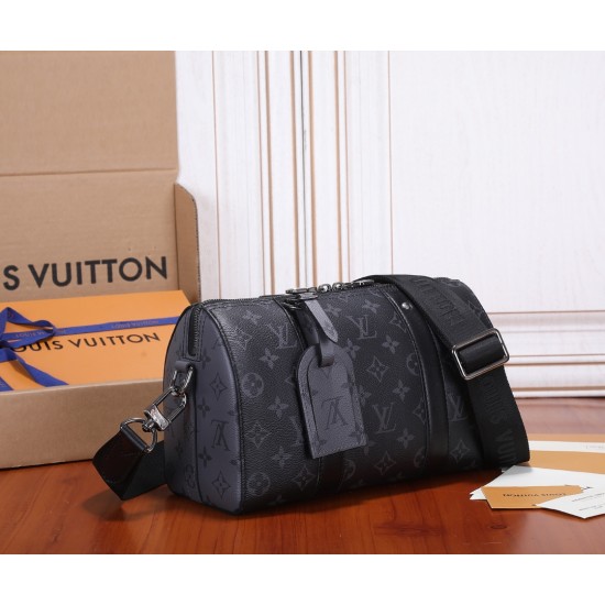 LV CITY KEEPALL MONOGRAM ECLIPSE CANVAS