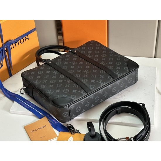 LV PORTE-DOCUMENTS VOYAGE PM MONOGRAM ECLIPSE