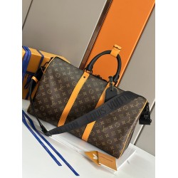 LV KEEPALL BANDOULIERE 55 MONOGRAM MACASSAR