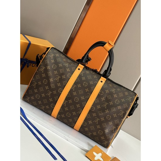 LV KEEPALL BANDOULIERE 55 MONOGRAM MACASSAR