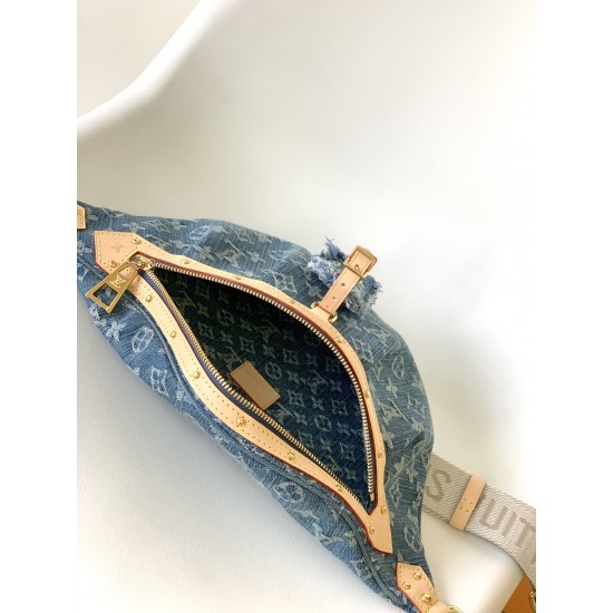 LV HIGH RISE MONOGRAM DENIM