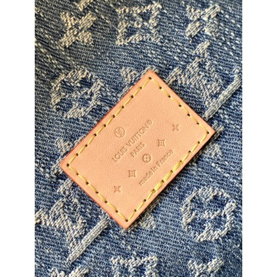 LV HIGH RISE MONOGRAM DENIM