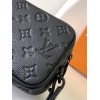 LV POCHETTE VOLGA MONOGRAM TAURILLON LEATHER BLACK CLUTCH BAG