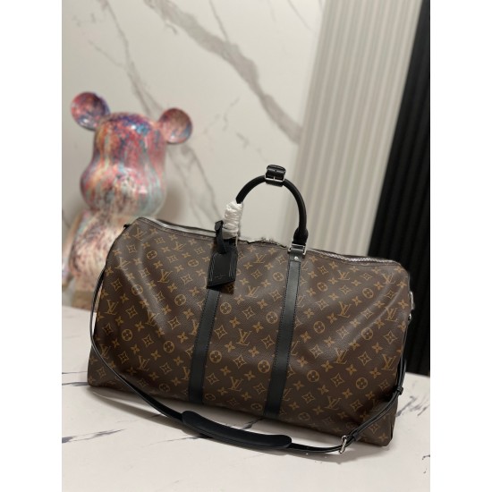 LV KEEPALL BANDOULIERE 55 MONOGRAM MACASSAR