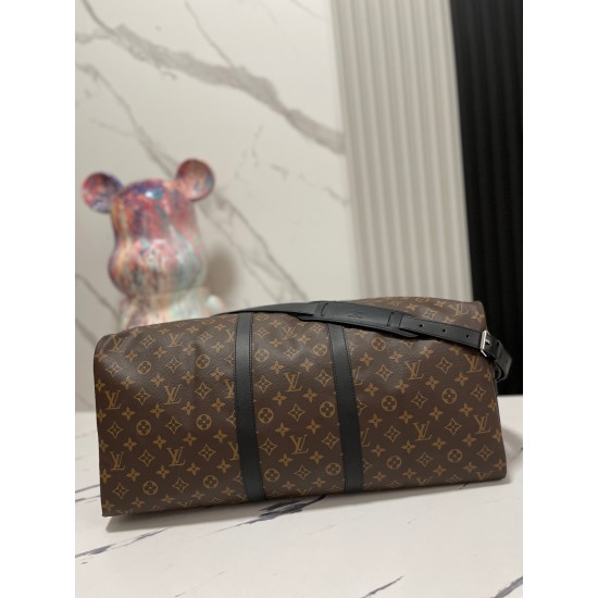 LV KEEPALL BANDOULIERE 55 MONOGRAM MACASSAR