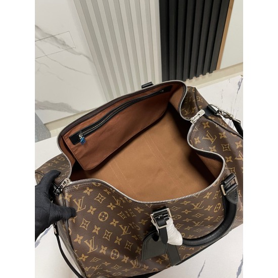 LV KEEPALL BANDOULIERE 55 MONOGRAM MACASSAR