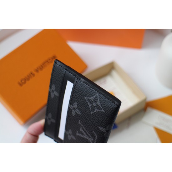 LV DOUBLE CARD HOLDER MONOGRAM ECLIPSE CANVAS