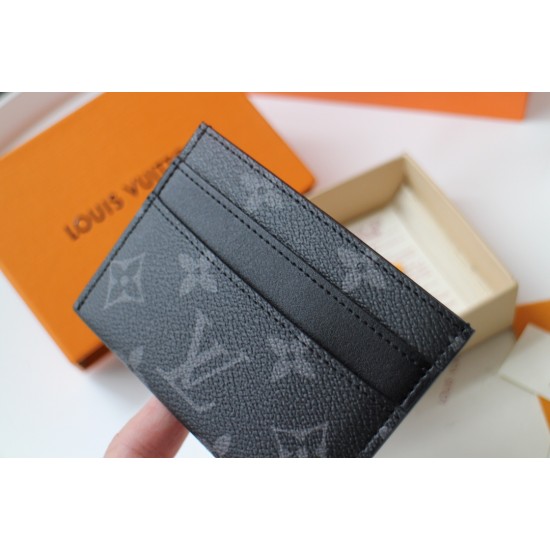 LV DOUBLE CARD HOLDER MONOGRAM ECLIPSE CANVAS