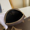 LV POCHETTE TRIO POUCH PURSE REVERSE GIANT MONOGRAM BROWN