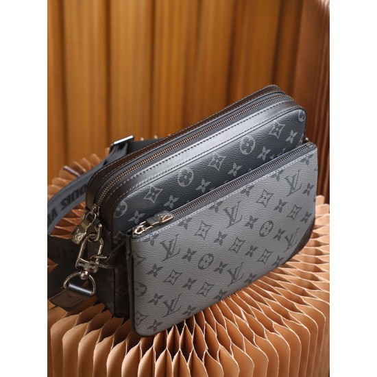 LV TRIO MESSENGER MONOGRAM ECLIPSE CANVAS